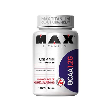 BCAA AMINO 1,2G COM VITAMINA B6 120 TABLETES MAX TITANIUM - Suplementos  Alimentares, Whey Protein, Creatina, BCAA | Home Muscle