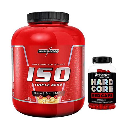 Iso Triple Zero 1,8kg + Hardcore Red Caps - Integralmedica - Suplementos  Alimentares, Whey Protein, Creatina, BCAA | Home Muscle