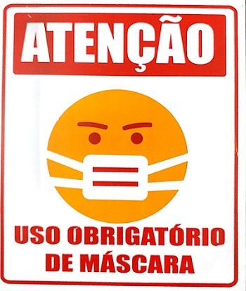 Etiqueta De Uso Obrigatório de Mascara