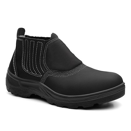 Botina de Vaqueta Mista com Bico de PVC Bota Brasil