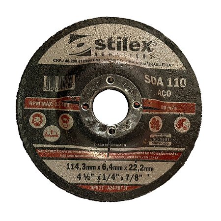 Disco de Desbaste 4.1/2" 114,3 X 6,4 x 22,23 SDA 110 Stilex