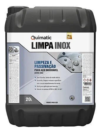 Limpa Inox Líquido 20 Litros Quimatic