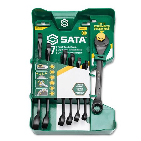 Jogo de Chave Combinada Speedy X6 8-17MM 7 Peças Sata