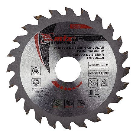 Disco Circular Widea 110mm - 4.3/8" X 22,23mm MTX