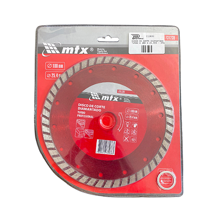Disco De Corte Diamantado Turbo D 180 X 25,4mm MTX