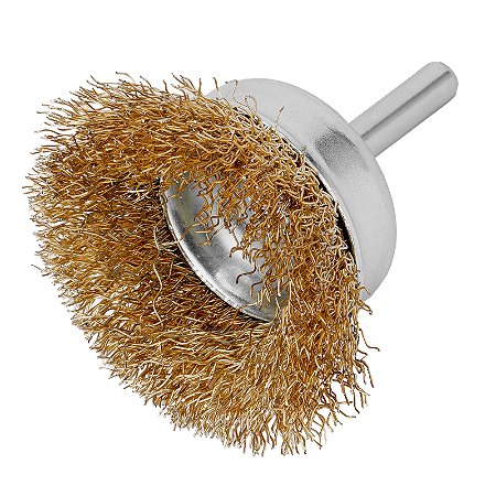 Escova Copo 2" C/Haste 6mm Fio Torcido MTX