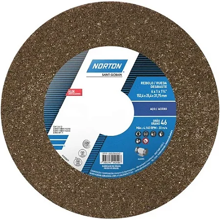 Rebolo Uso Geral Reto 6" X 1" X 1.1/4" Norton