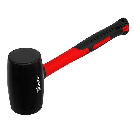 Martelo de Borracha Preto 680g Cabo Fibra de Vidro MTX