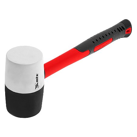 Martelo de Borracha Preto/Branco 680g Cabo Fibra de Vidro MTX