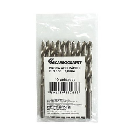 Broca Ar DIN338N 10 unidades Carbografite