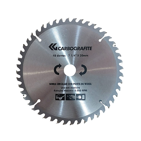 Serra Circular Widea 24D 7.1/4" X 20mm Carbografite