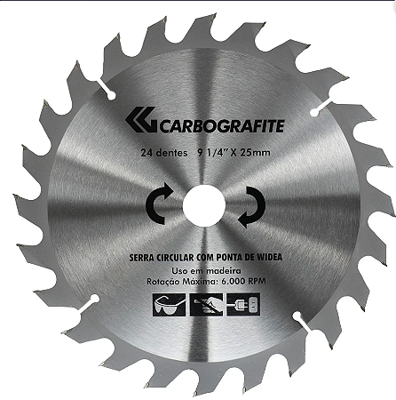 Serra Circular Widea 24D 9.1/4" X 25mm Carbografite
