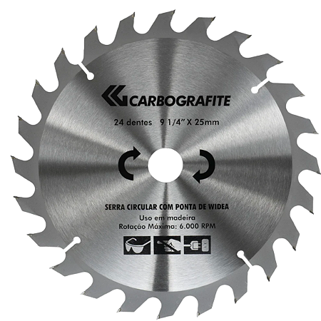 Serra Circular Widea 24D 9.1/4" X 25mm Carbografite