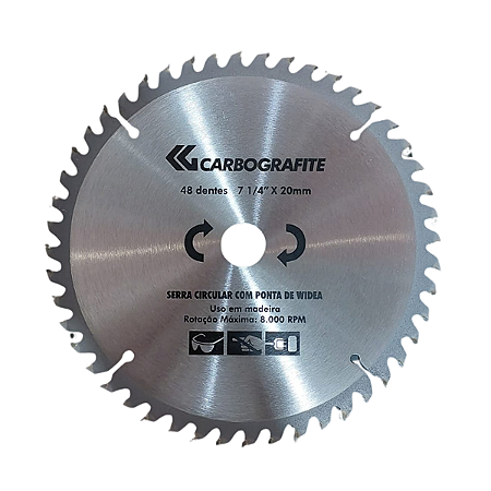 Serra Circular Widea 48D 7.1/4" X 20mm Carbografite