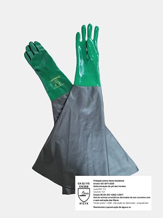Luva de PVC Jatista Courvin Com Forro e Palma Lisa Par