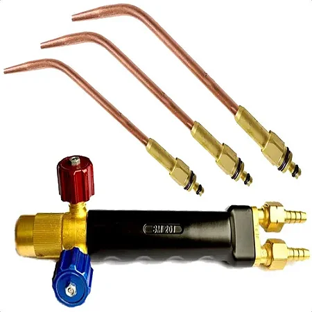 Conjunto Maçarico de Solda SM-201 Com 3 Extensões 2/4/6 Acetileno SM