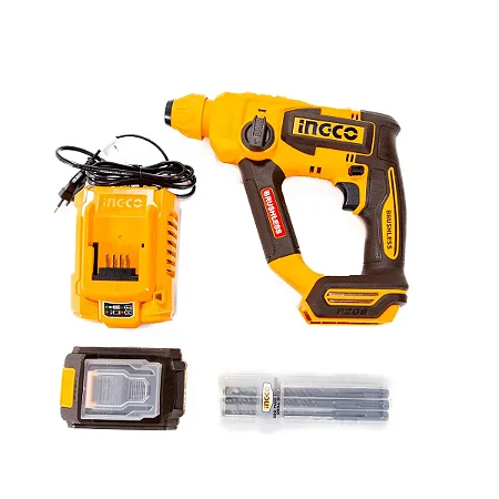 Martelete Combinado SDS Plus Brushless 20V P20S 1.8J Bateria 2AH Ingco