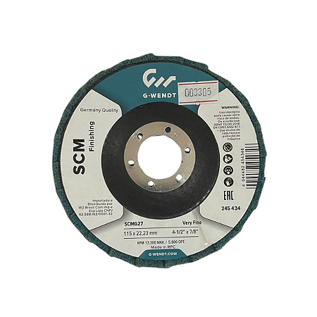 Disco Flap SCM 4.1/2 Azul (Muito Fino) SCMG27 Wendt