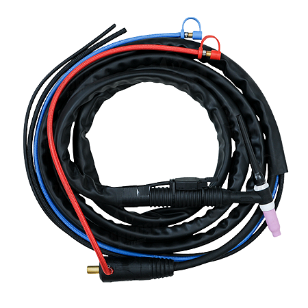 Tocha TIG 18G Refrigerada Corpo Rígido Com Gatilho Engate 12,8MM (7 m)