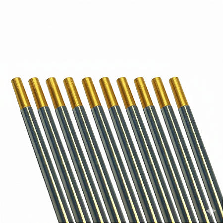 Eletrodo Tungstênio 3,25 X 150mm - Dourado (10 Unidades)