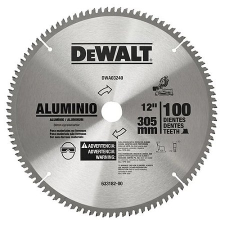 Serra Circular Widea 300mm 12" 100Dentes Para Alumínio Dewalt