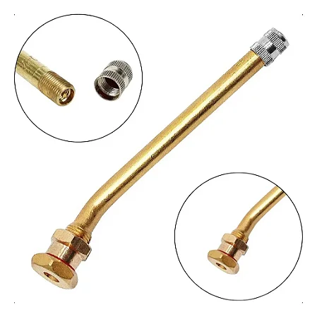Bico Válvula Para Pneu Sem Câmara 85mm/110mm Curvo em L Steels