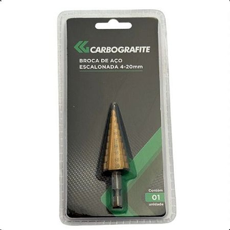Broca de Aço Escalonada 4 - 20mm Carbografite