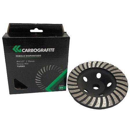 Rebolo Diamantado Turbo 4.1/2" 115mm Carbografite
