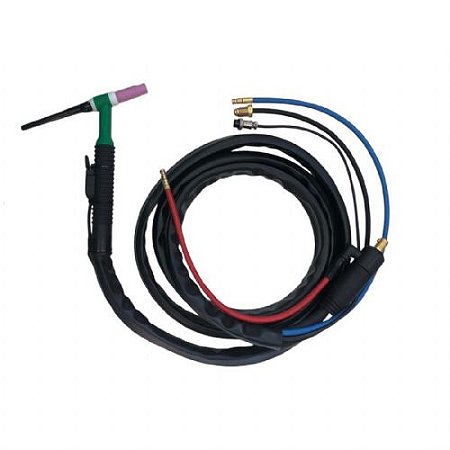 Tocha TIG 18G Refrigerada 3,00m Corpo Rígido Com Gatilho Engate 13mm Carbografite