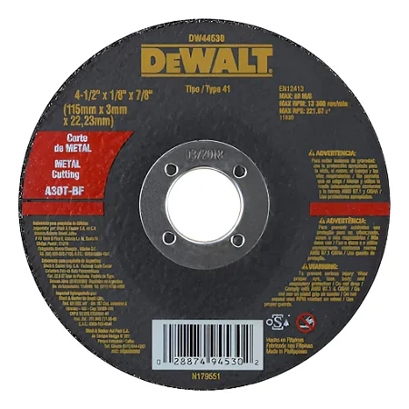 Disco de Corte 115 x 3.0 x 22.23 mm Dewalt