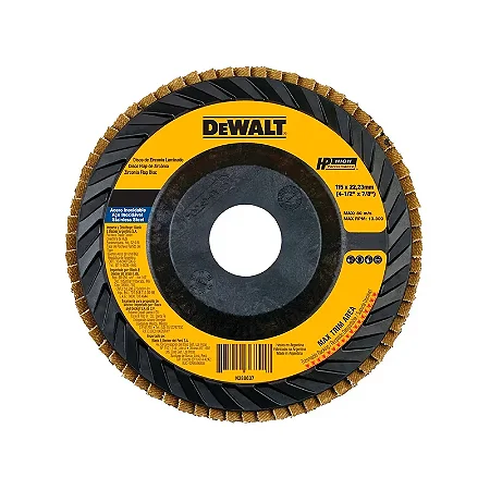 Disco Flap 4.1/2" x 7/8" Grão 40 Costado Plástico Dewalt