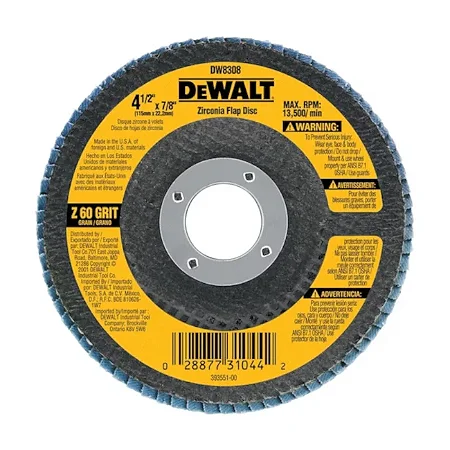 Disco Flap 4.1/2" x 7/8" Grão 60 Dewalt