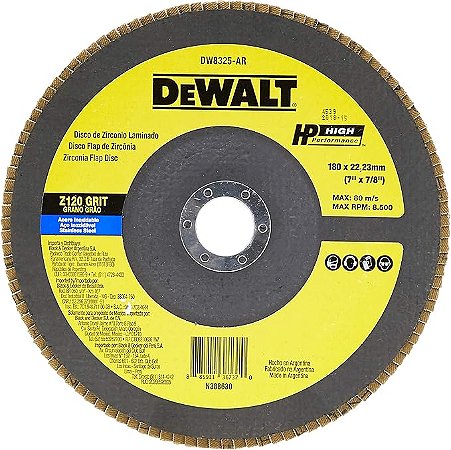 Disco Flap 7" x 7/8" Grão 120 Dewalt