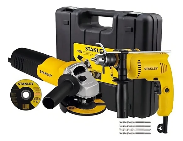 Kit Furadeira de Impacto Com Esmerilhadeira 700W 127V Stanley