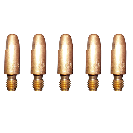 Bico de Contato M6 0,80mm X 28mm (MA010) (Cu/Cr/Zr) 5 Unidades Oximig