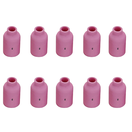 Bocal Cerâmica Gás Lens TIG 26 Nº 06 54N16 10 Unidades Sumig