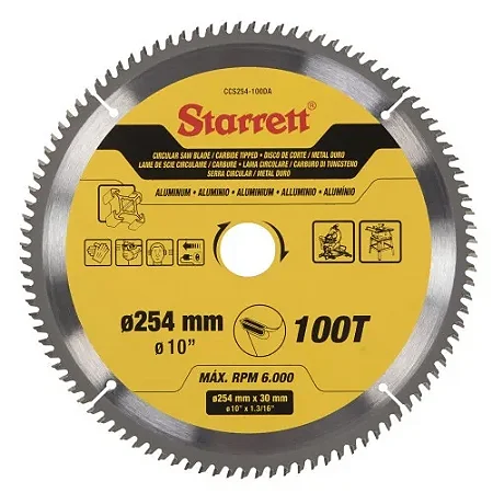 Serra Circular MD Para Alumínio 254mm x 30mm (10"X1.3/16) Starret