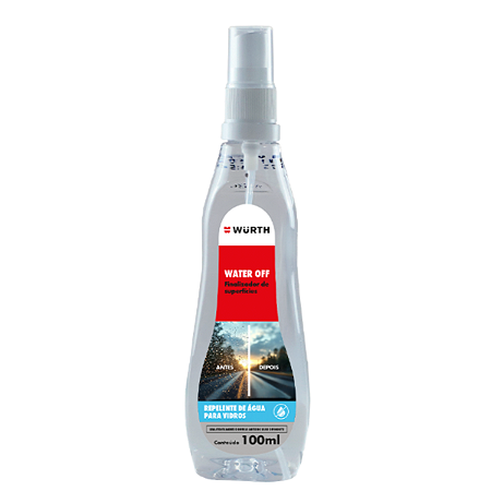 Repelente de Água para Vidro Water Off 100ML Wurth
