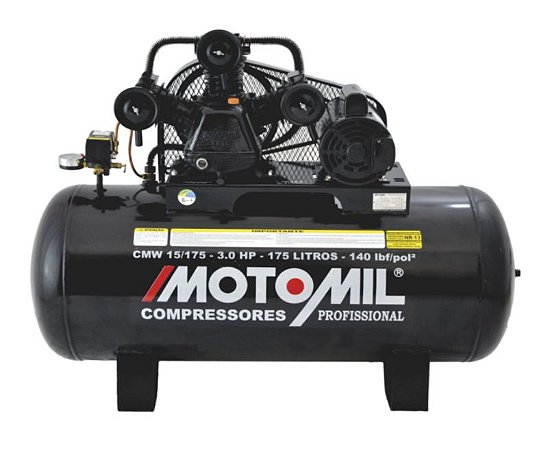 Compressor CMW-15/175 140LBS 3HP MONO 127/220V Motomil
