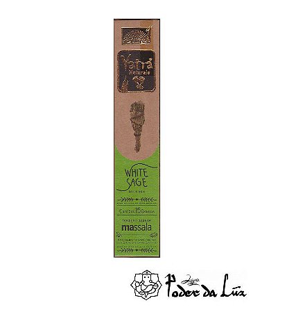 Incenso Massala Yatra Naturals White Sage (Sálvia Branca)