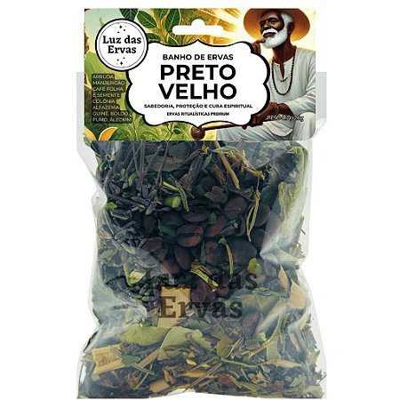 Banho de Ervas Preto Velho (Sabedoria, Cura e Quebra de Demandas)