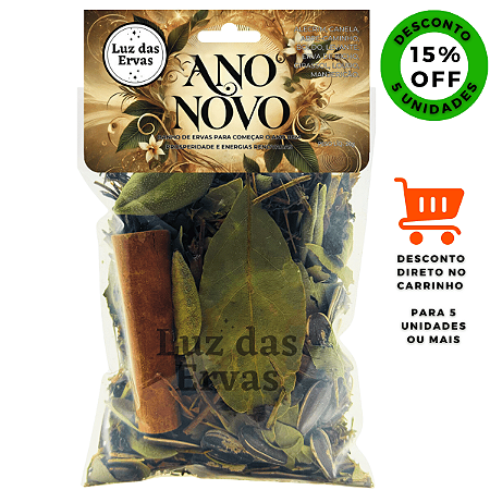 Banho de Ervas Ano Novo (prosperidade, proteção e energias renovadas)