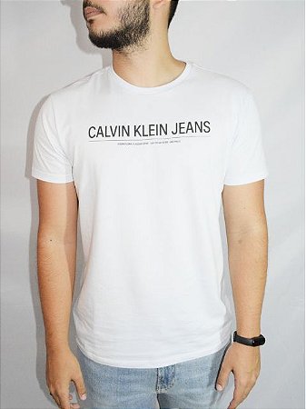 Calvin Klein Jeans Camiseta Logo Branco TC111