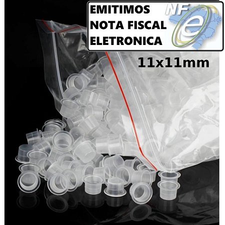 Batoques Descartável 100und Tinta Micropigmentação Medio Alto Tamanho M  11 mm