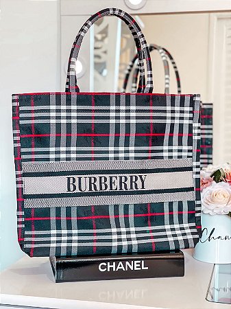 christian dior checkered tote bolsa