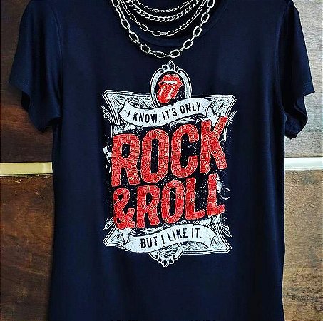 Blusa Rock & Roll Bordada em Pedraria