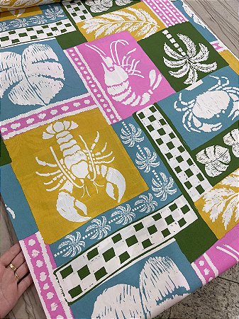 TECIDO VISCOSE ESTAMPADA