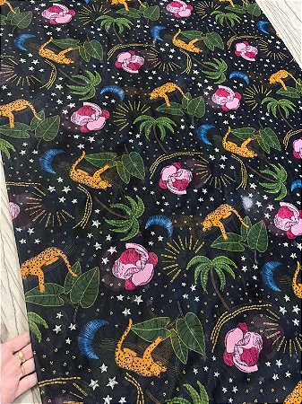 TULE EM MALHA ESTAMPADO