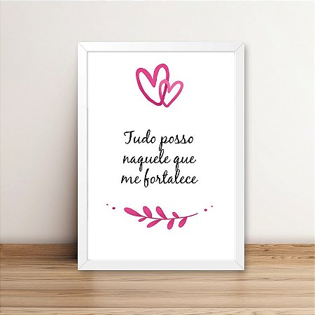 Quadro Tudo posso naquele que me fortalece
