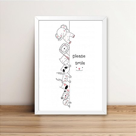 Quadro Por favor sorria